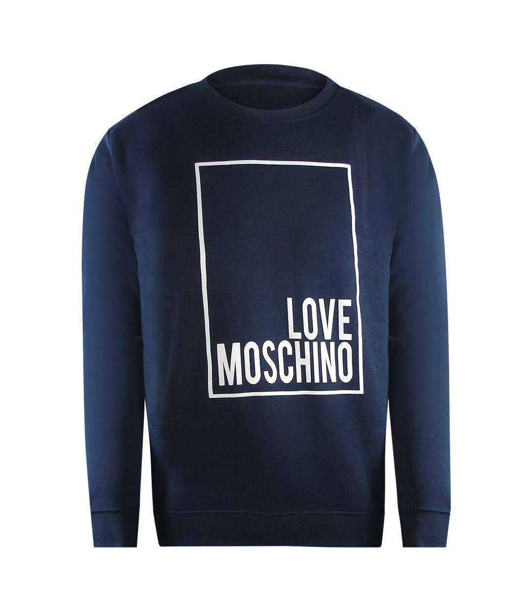 Sweat Motif/style Logo Rectangulaire Homme Bleu Marine Foncé Love Moschino-1