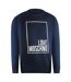 Sweat Motif/style Logo Rectangulaire Homme Bleu Marine Foncé Love Moschino-1