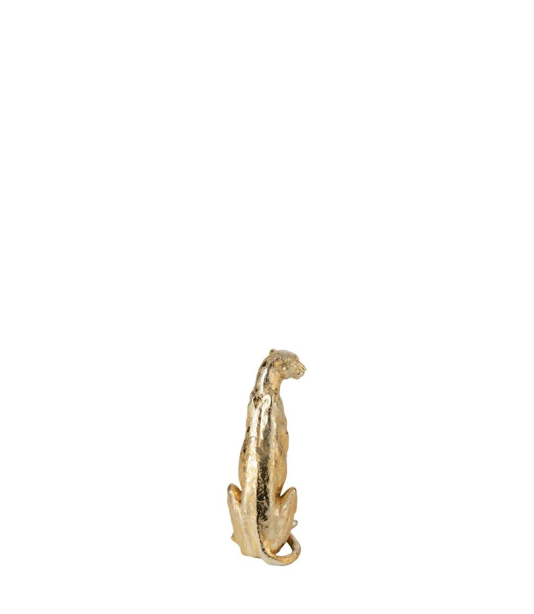 Statuette Léopard Assis Odis 37cm Doré-5