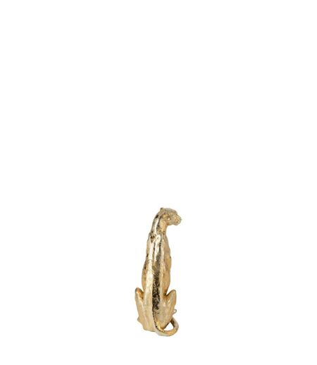 Statuette Léopard Assis Odis 37cm Doré