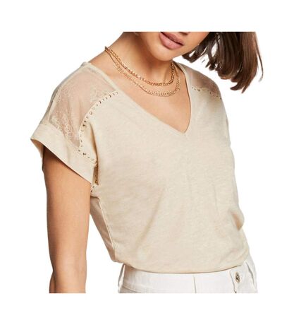 T-shirt Beige Femme Morgan DINAMI - L