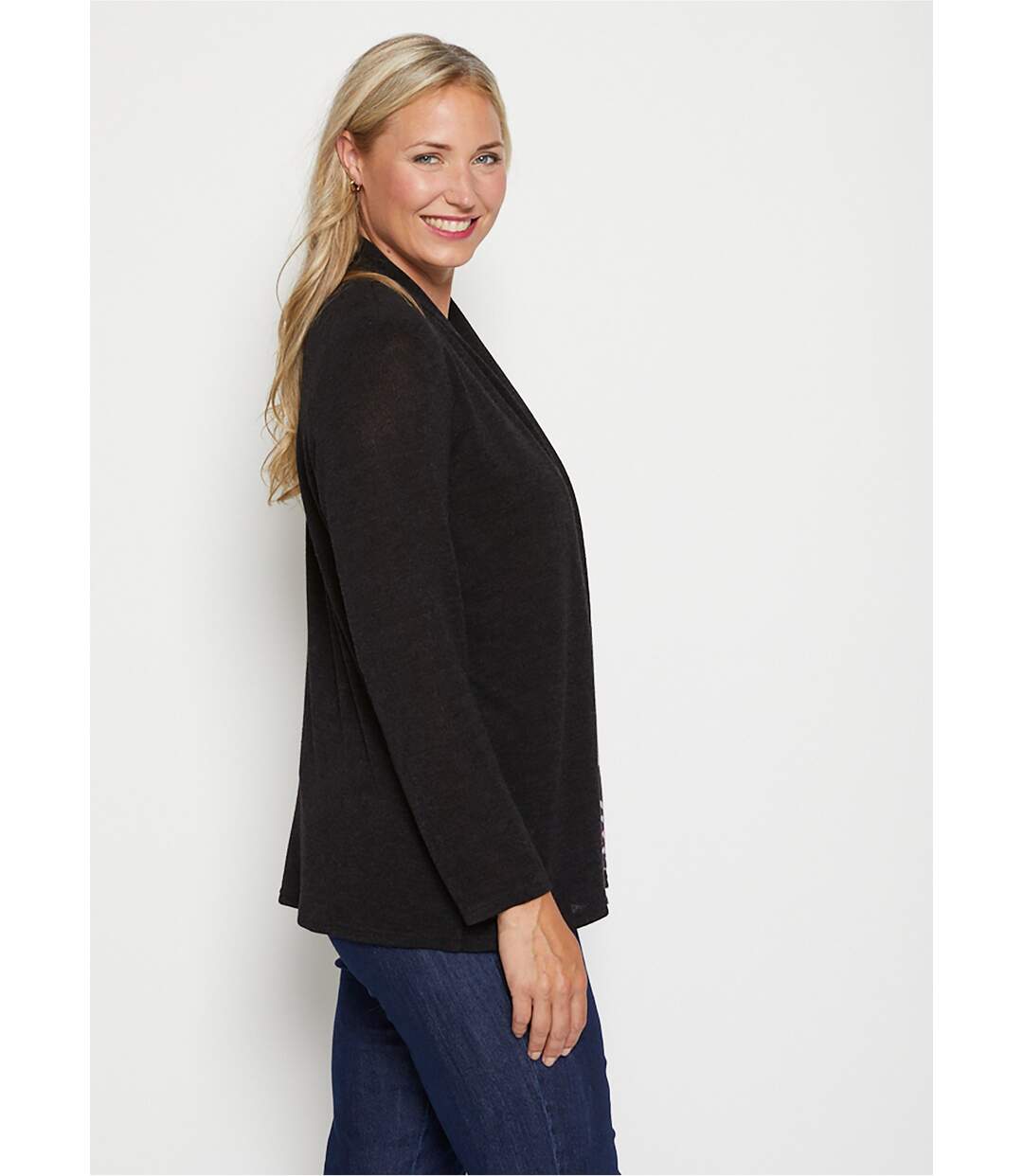 T-shirt maille chaude long effet 2 en 1-3