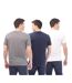 Lot De 3  T-shirts Homme Blanc Bleu Marine Gris Nicce-2