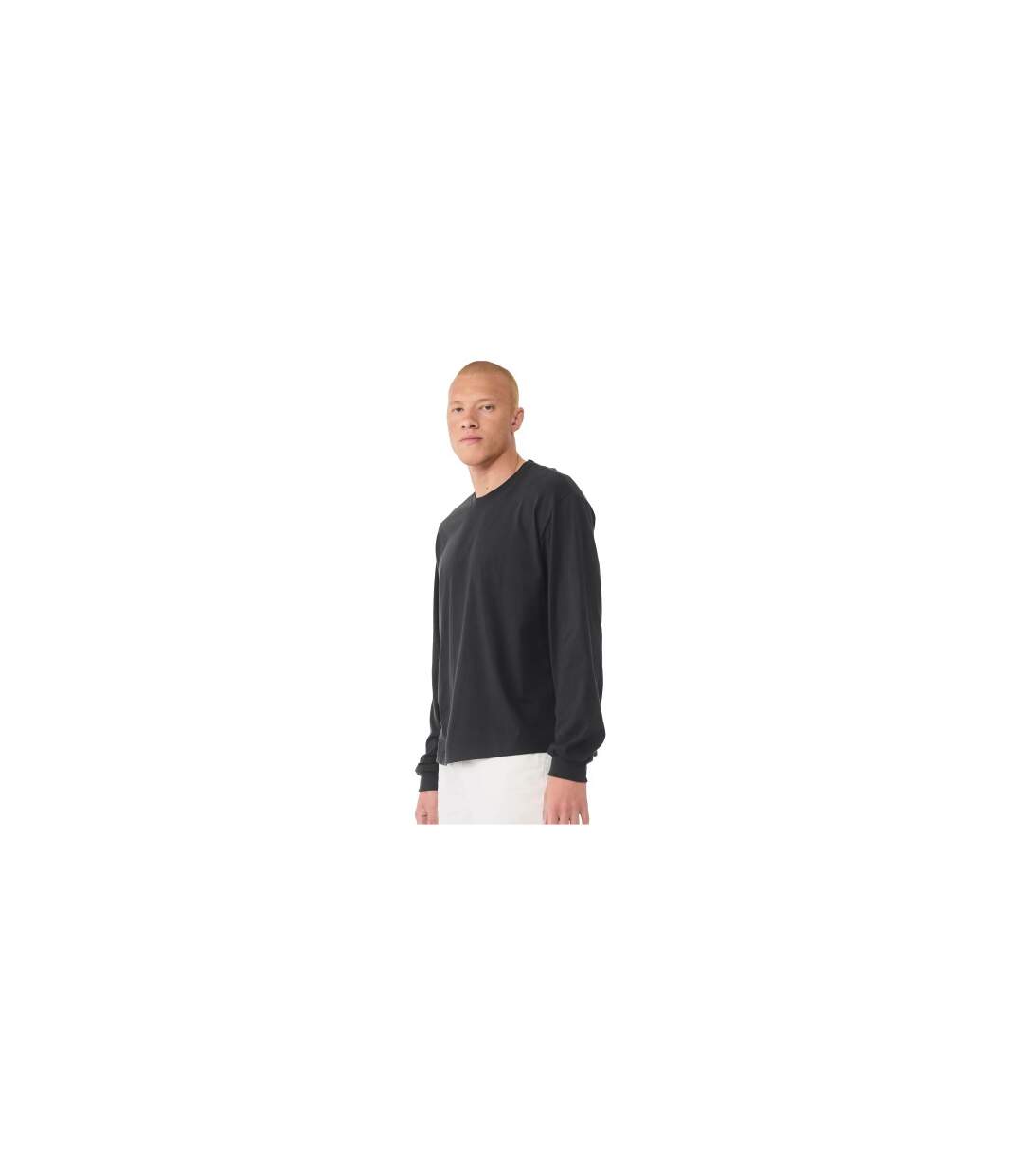 Unisex Adult Heavyweight Boxy Long-sleeved T-shirt Dark Grey Bella + Canvas-1