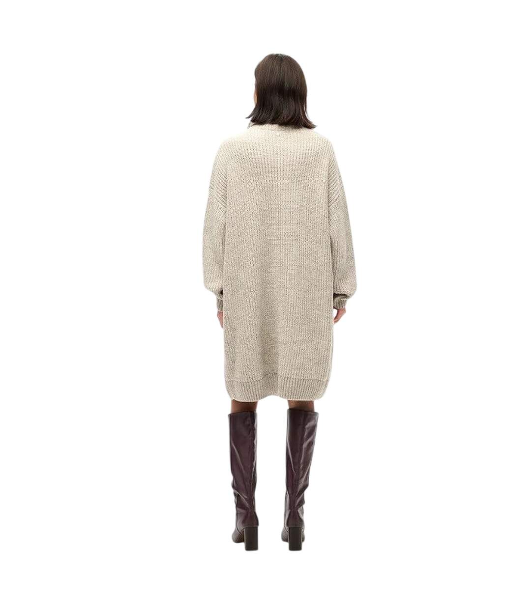 Robe Pull Motif/style Longueur Genoux Femme Gris Clair Superdry-3