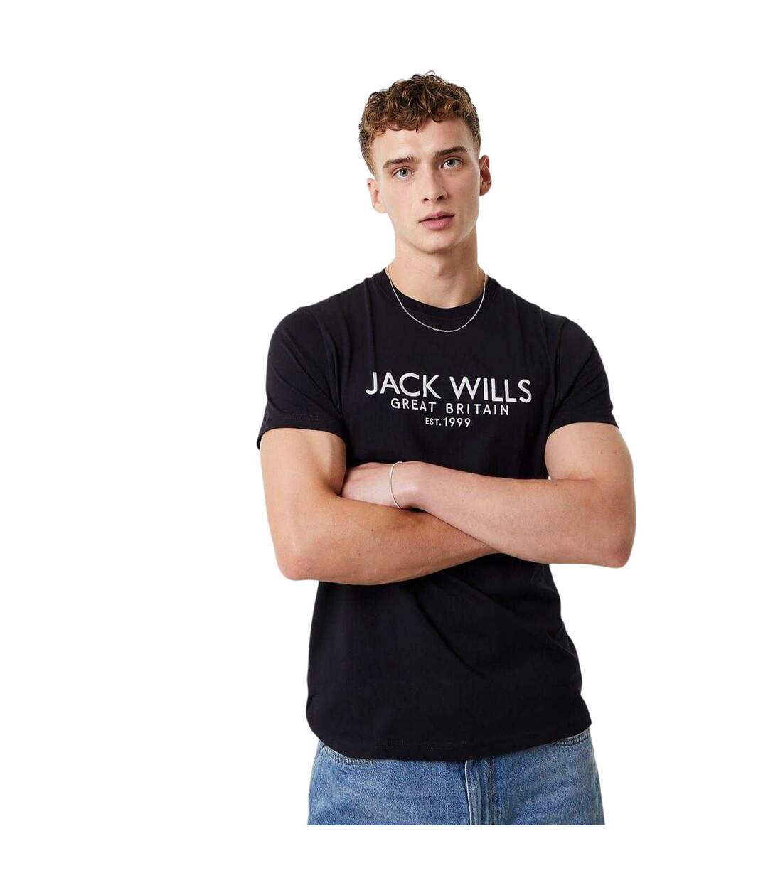 T-shirt Motif/style Logo Carnaby Homme Noir Jack Wills-1
