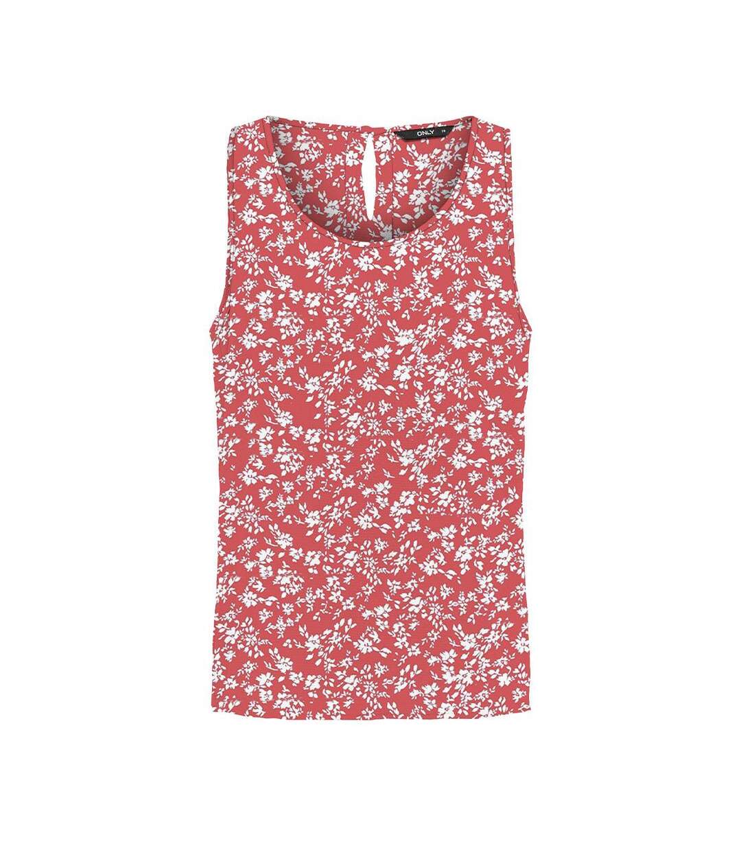 T-Shirt sans manches rose/blanc à motifs femme only nova life-1