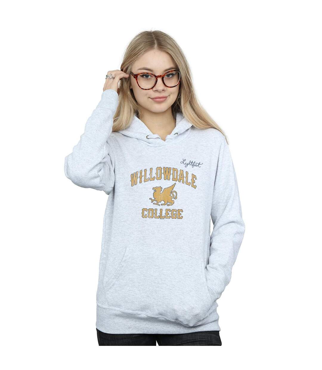 Disney Chandail à capuchon Onward Willowdale College pour femmes/femmes (Gris sportif) - UTBI47648-2