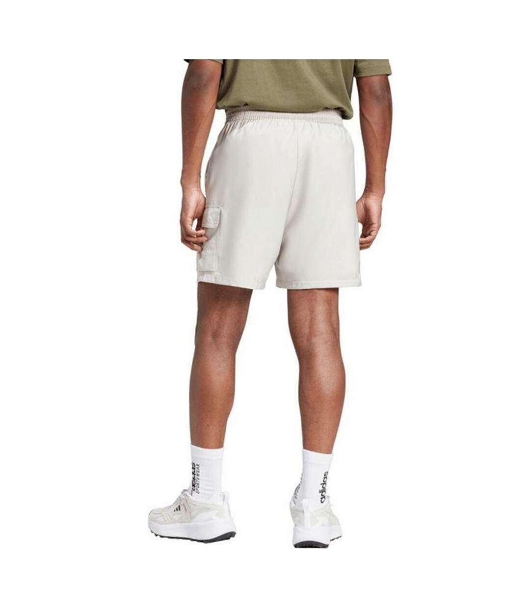 Short À Poches Style Petit Logo Essentials Homme Blanc Adidas-3