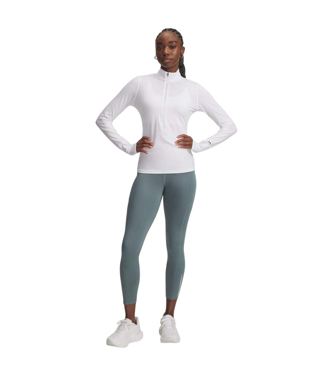 Womens/ladies Fly Fast High Rise Leggings Jasper Under Armour-1