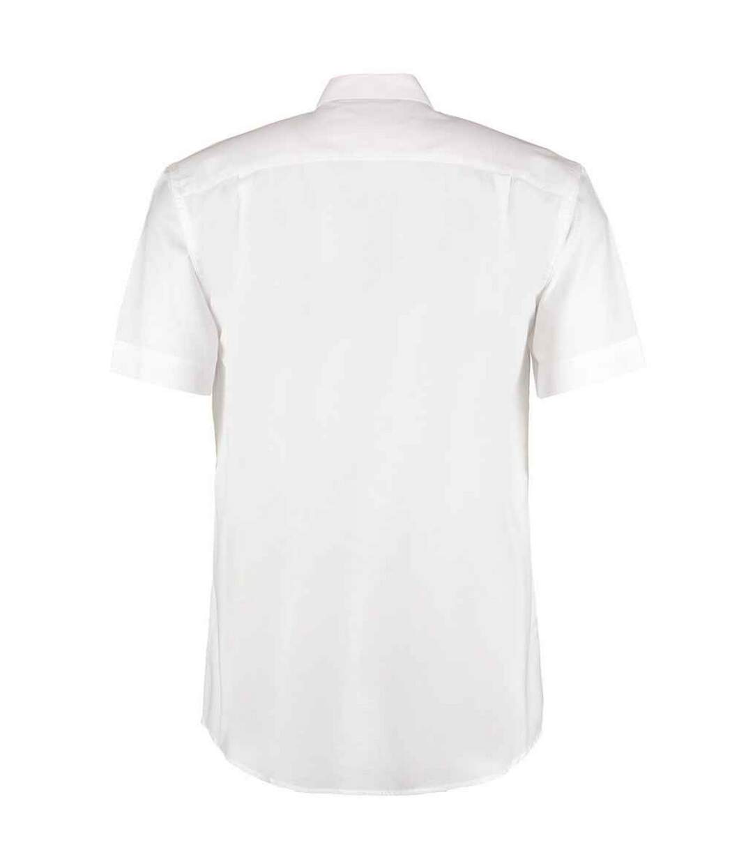 Mens Workwear Oxford Classic Short-sleeved Shirt White Kustom Kit-2