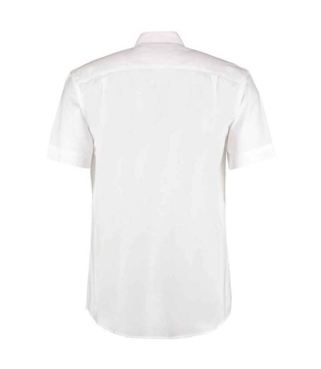 Mens Workwear Oxford Classic Short-sleeved Shirt White Kustom Kit