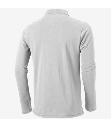 Elevate Mens Oakville Long Sleeve Polo Shirt (White)