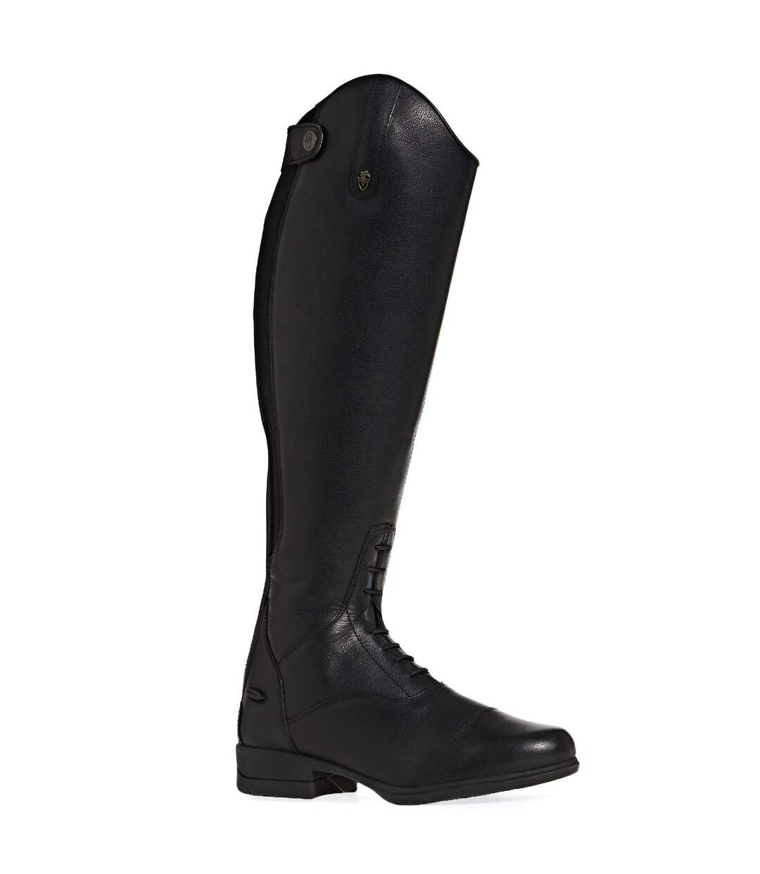 Womens/ladies Albina Leather Long Riding Boots Black Moretta-2