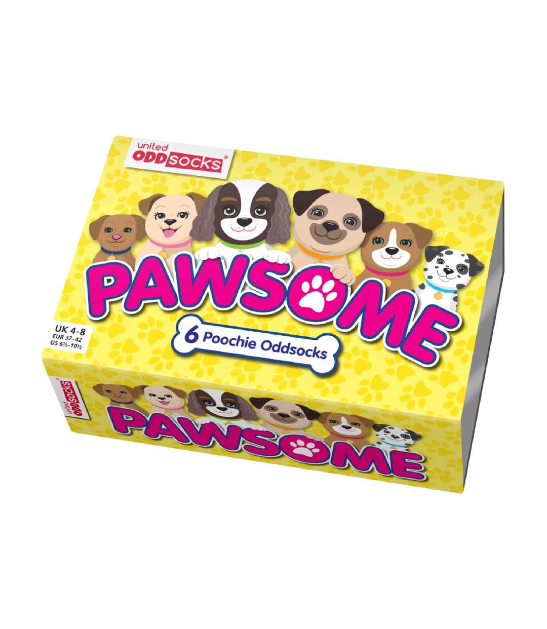 3 paires de chaussettes motif pattes de chiens pour dames-2