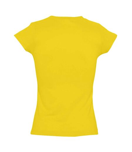SOLs Womens/Ladies Moon V Neck Short Sleeve T-Shirt (Gold) - UTPC294