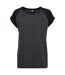 T-shirt Manches Raglan Motif/style Contrasté Femme Charbon Noir Urban Classics-1