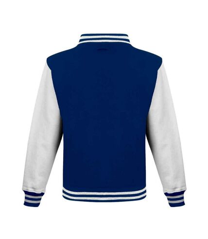 Unisex varsity jacket royal blue/white Awdis