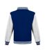 Unisex varsity jacket royal blue/white Awdis