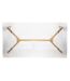 Table basse rectangulaire design bois et verre Alexia - L. 110 x H. 45 cm - Beige-2
