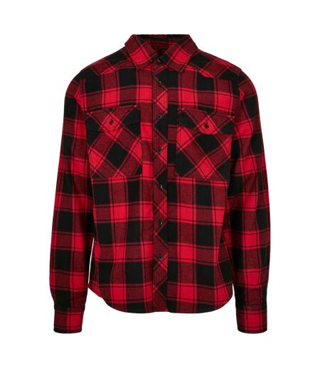 Chemise Motif/style À Carreaux Homme Rouge Noir Build Your Brand