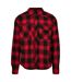 Chemise Motif/style À Carreaux Homme Rouge Noir Build Your Brand-1