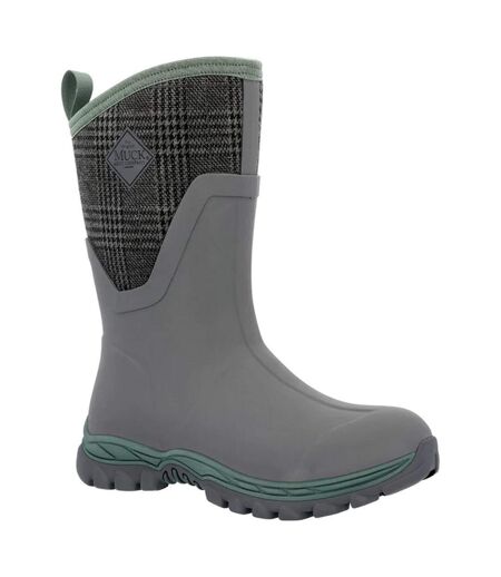 Muck Boots Womens/Ladies Arctic II Plaid Sport Mid Boots (Gray/Black) - UTFS10334