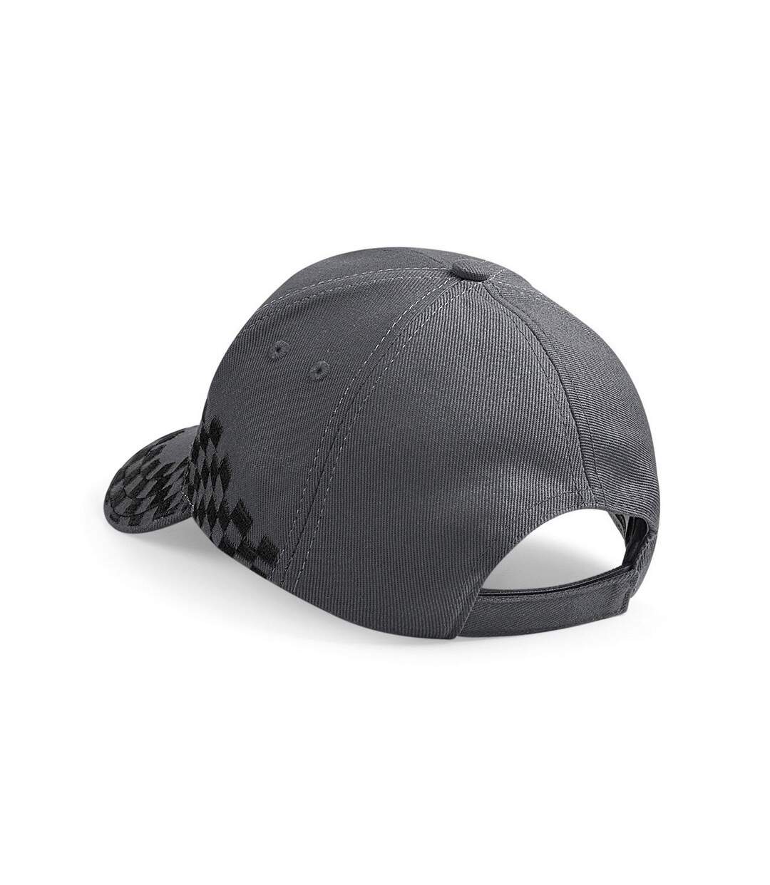 Lot de 2  casquettes à carreaux adulte gris Beechfield-2