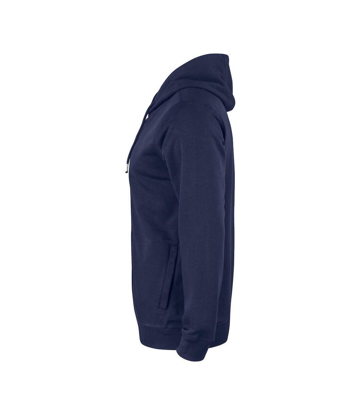 Clique Mens Premium Cotton Full Zip Hoodie (Dark Navy)