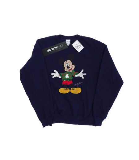 Disney - Sweat MICKEY MOUSE CHRISTMAS JUMPER - Femme (Bleu marine) - UTBI9100