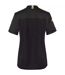 Womens/ladies Green-generation Short-sleeved Chef Jacket Black Karlowsky-2