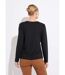 T-shirt col rond uni brodé manches longues-2