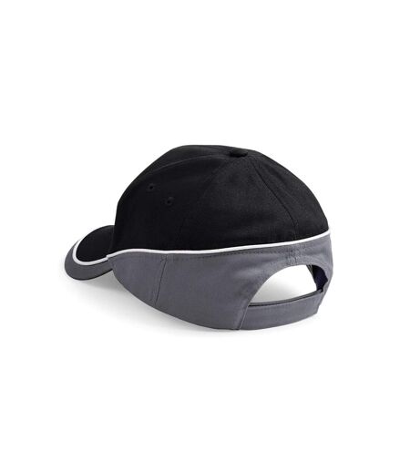 Teamwear competition cap black/graphite grey/white Beechfield