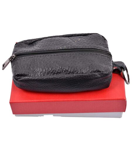 Porte Monnaie Grain de Café - Cuir Vachette - 8820 BLACK