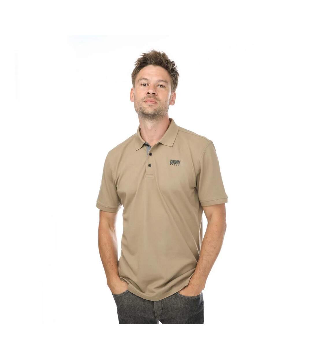 Polo homme beige DKNY-1