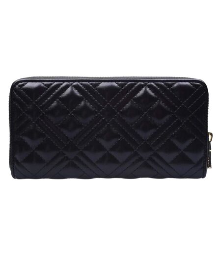 Womens/ladies Quilted Logo Purse One Size Black Love Moschino