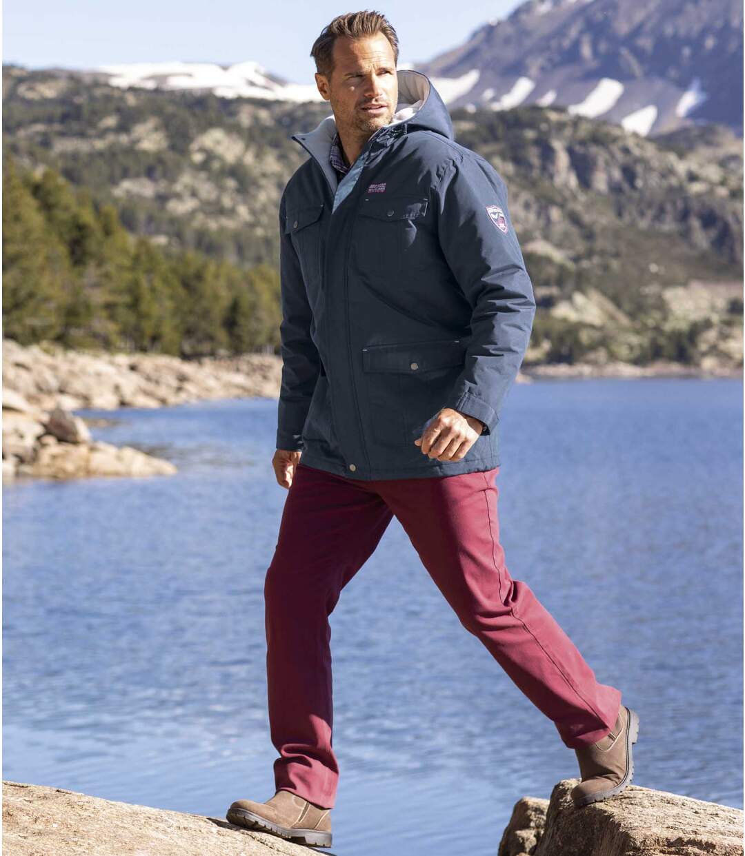 Pantalon Chino Stretch Bordeaux | Atlas For Men