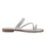 Womens/ladies dream diamante strappy flat sandals silver Where´s That From