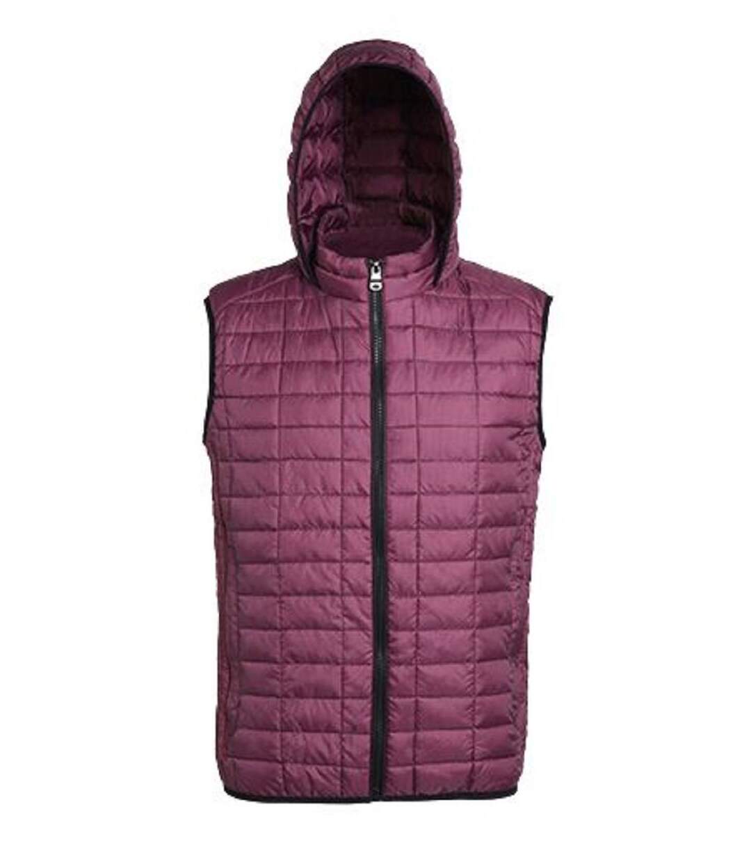 Doudoune gilet sans manches pour homme - TS024 - rose framboise-1