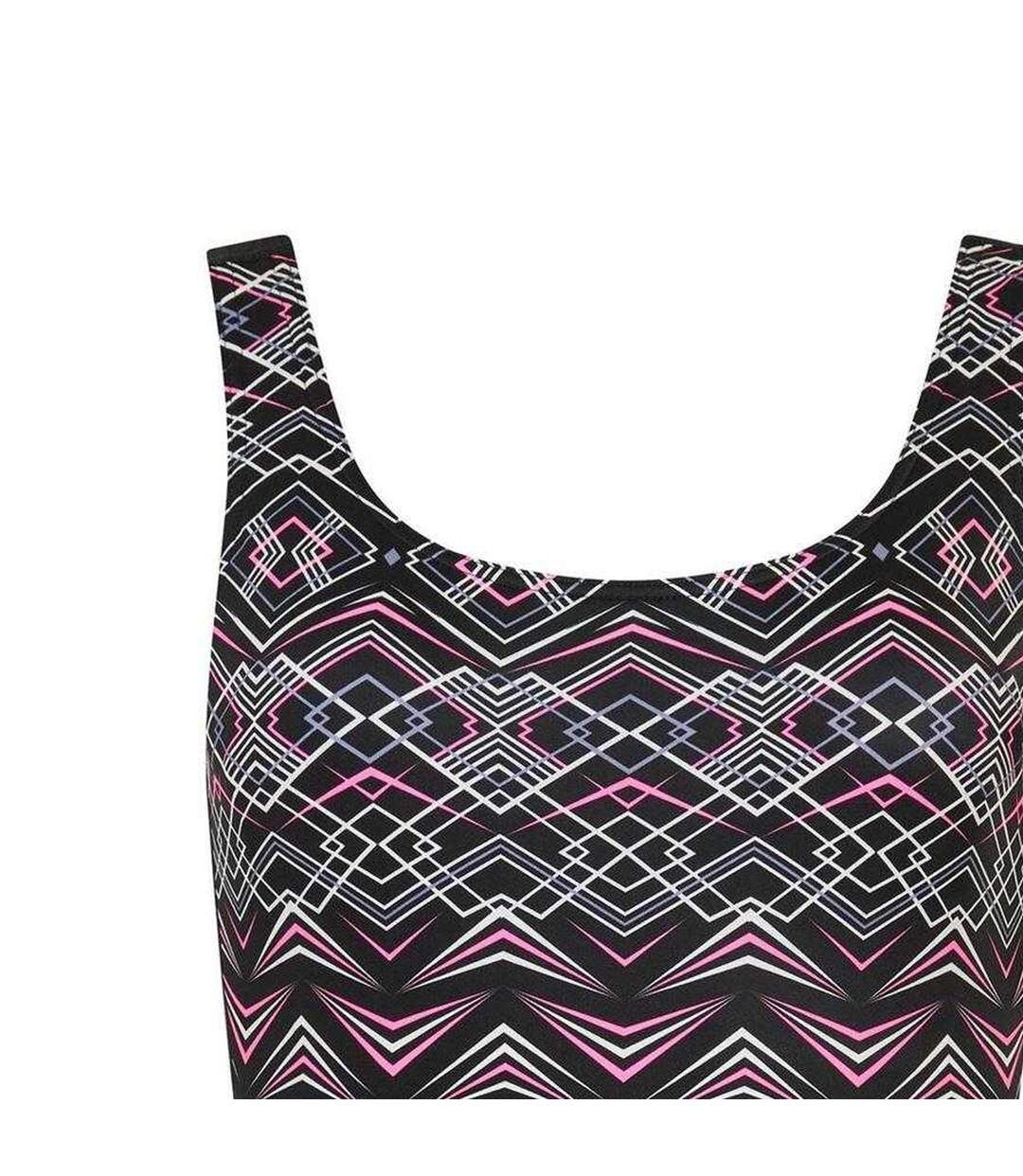 Womens/ladies Electric Scoopback One Piece Swimsuit Black Zoggs-3