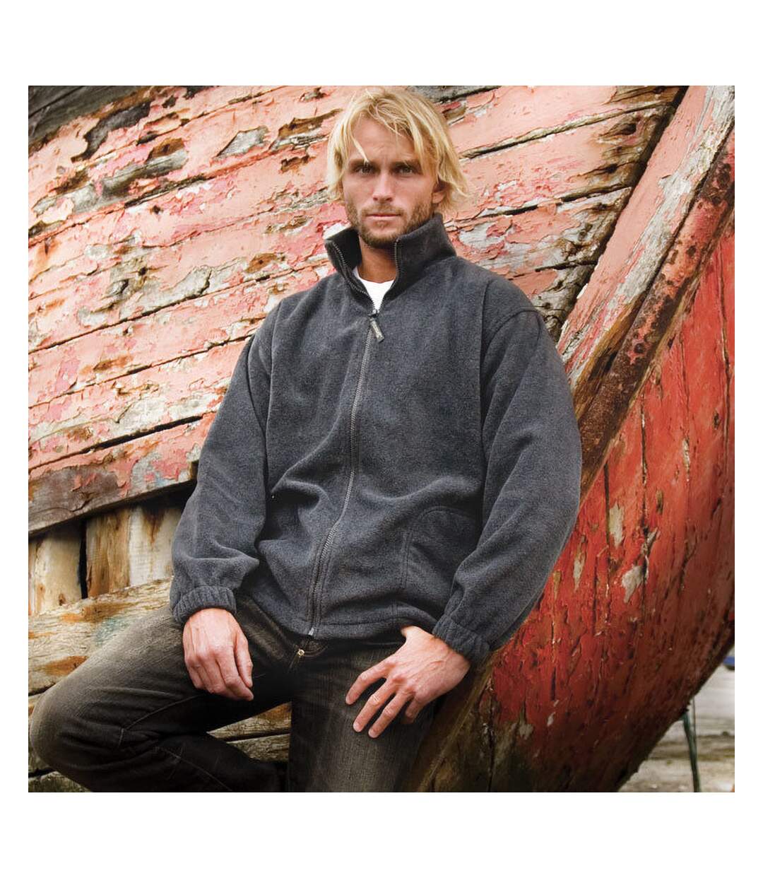 Result Mens Full Zip Active Fleece Anti Pilling Jacket (Oxford Grey) - UTBC922-2