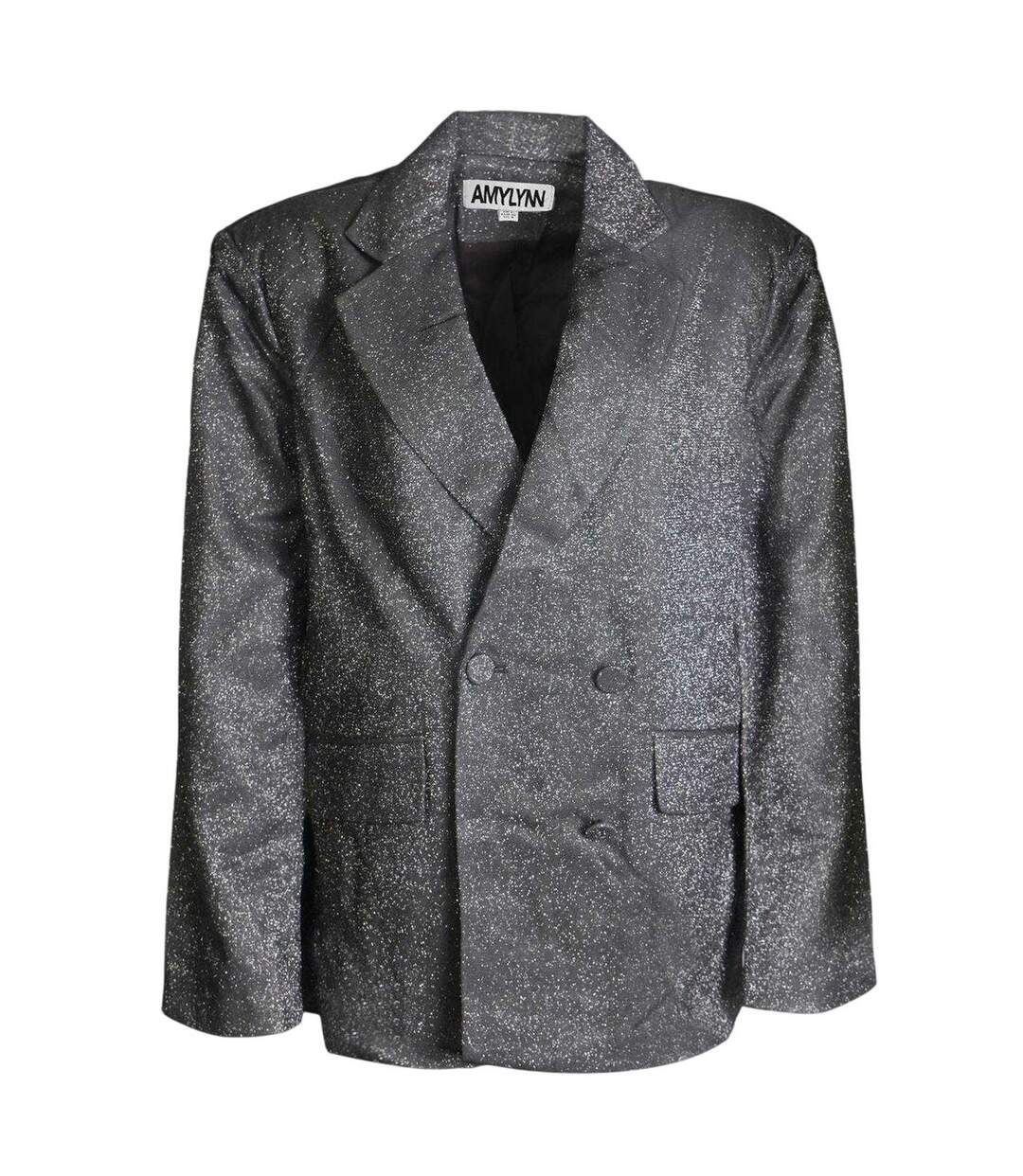 Blazer Motif/style Métallisé Ezra Femme Argenté AmyLynn-1