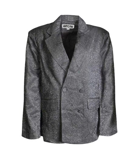 Blazer Motif/style Métallisé Ezra Femme Argenté AmyLynn