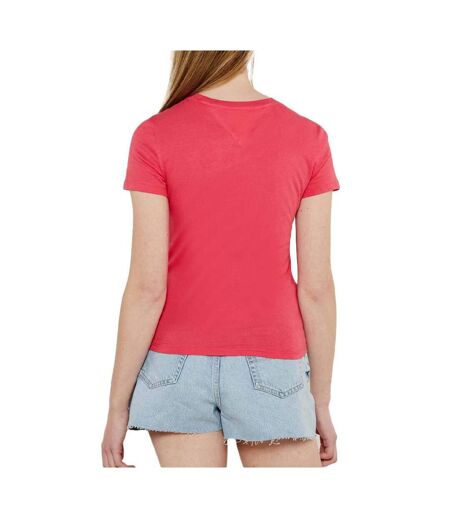 T-shirt rose femme tommy hilfiger essential - l