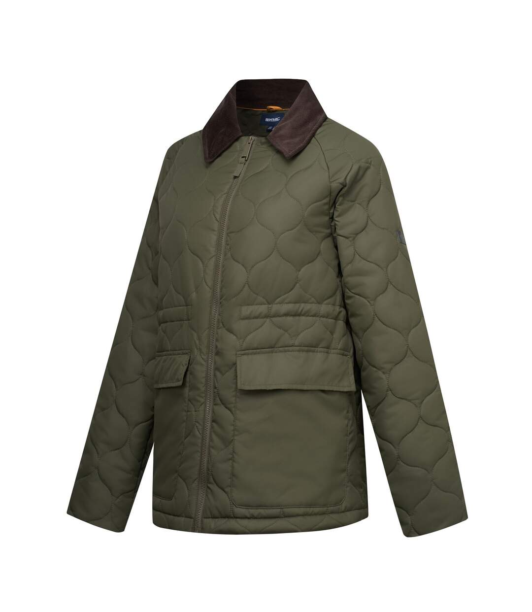 Womens/ladies Amira Quilted Padded Jacket Dark Khaki Regatta-4