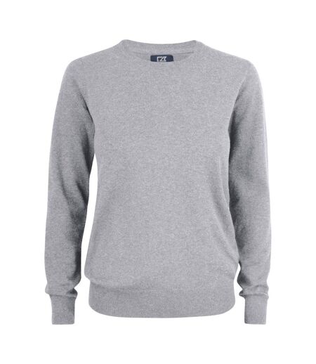Womens/ladies oakville crew neck sweatshirt grey melange Cutter & Buck