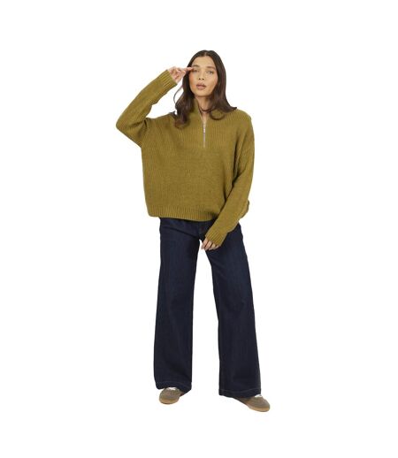 Pull Femme Vert Kaki Brave Soul