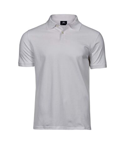 Tee Jays Mens Cotton Pique Polo Shirt (White)