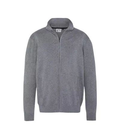 Gilet zippé gris homme schott plb120