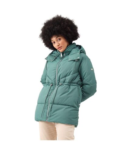 Womens/ladies rurie baffled padded jacket dark forest green Regatta